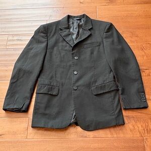 JOS. A. Bank 3 Button 100% Wool Suit Blazer Jacket Mens 38R Black